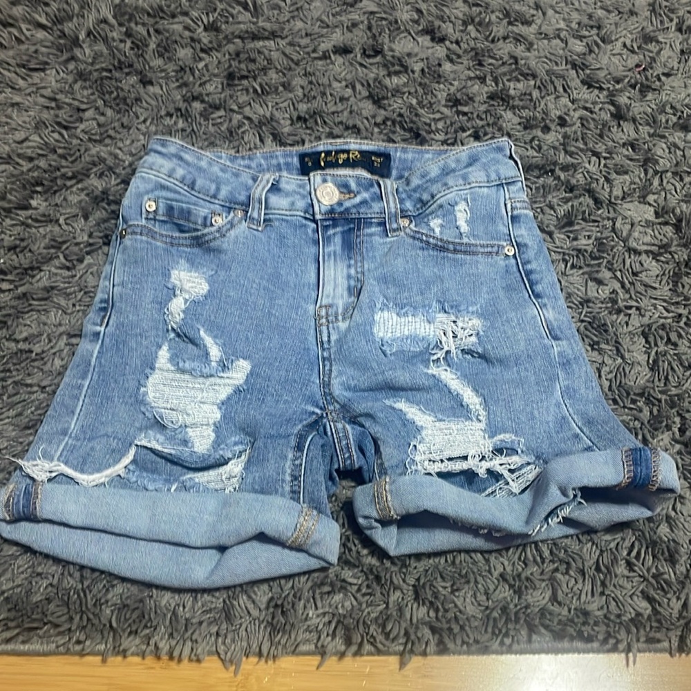 blue jean shorts